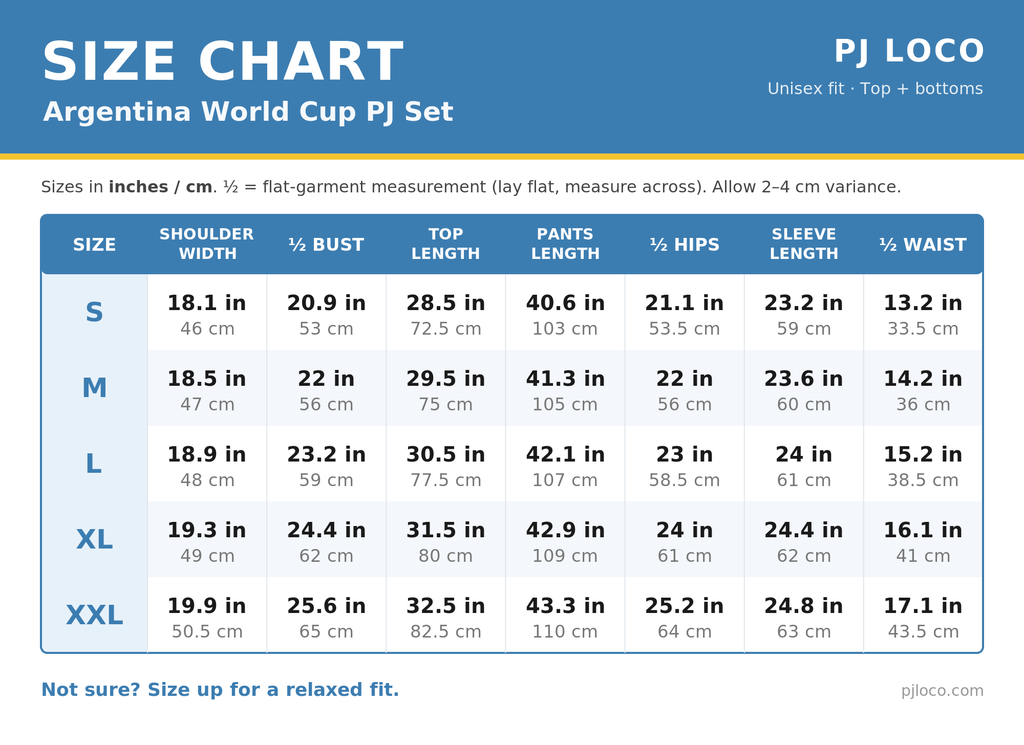 Argentina World Cup PJ Set