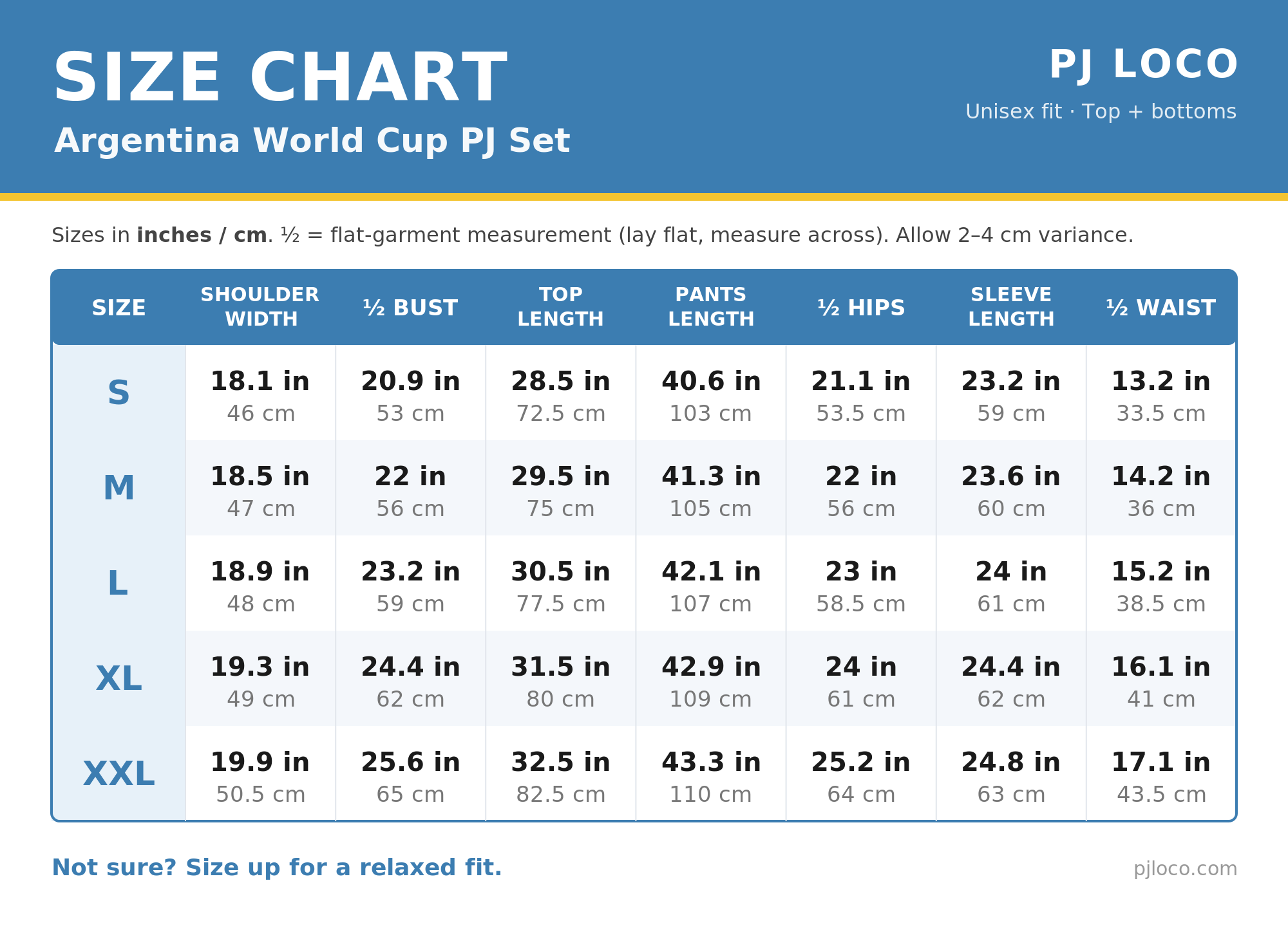 Argentina World Cup PJ Set
