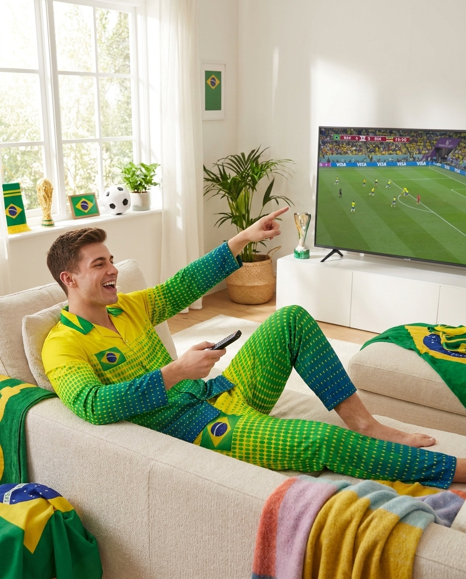 Brazil World Cup PJ Set lifestyle photo